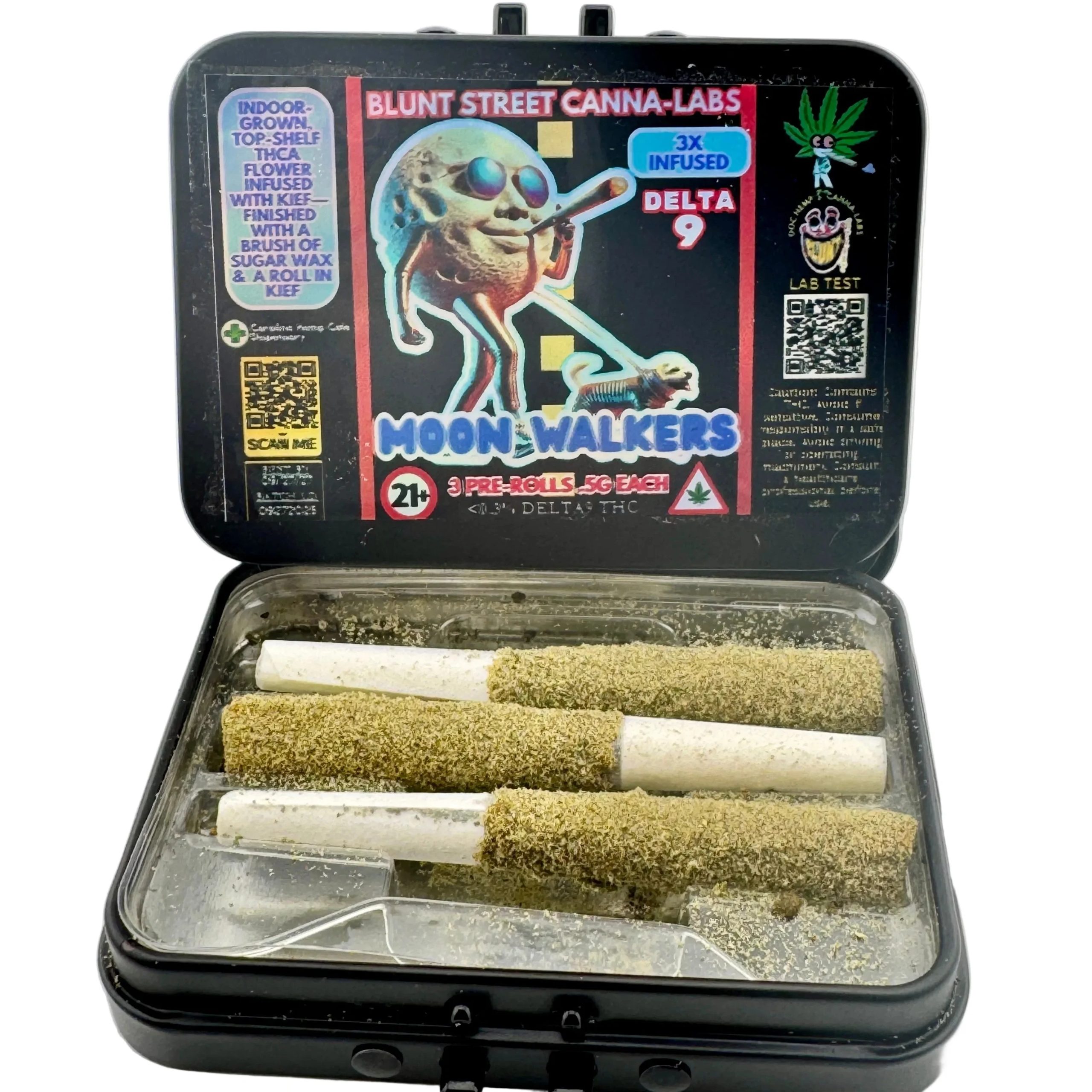 Dog Walker THCA Pre-Rolls - Moon Walkers .5g 3-Pack, 3X Infused!